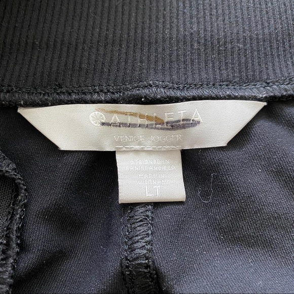 Athleta Venice Jogger Zip Pocket Black EUC Size LT - Picture 6 of 11